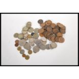 A collection of vintage coins dating from the 19th and 20th Century to include Half Crowns, 50p