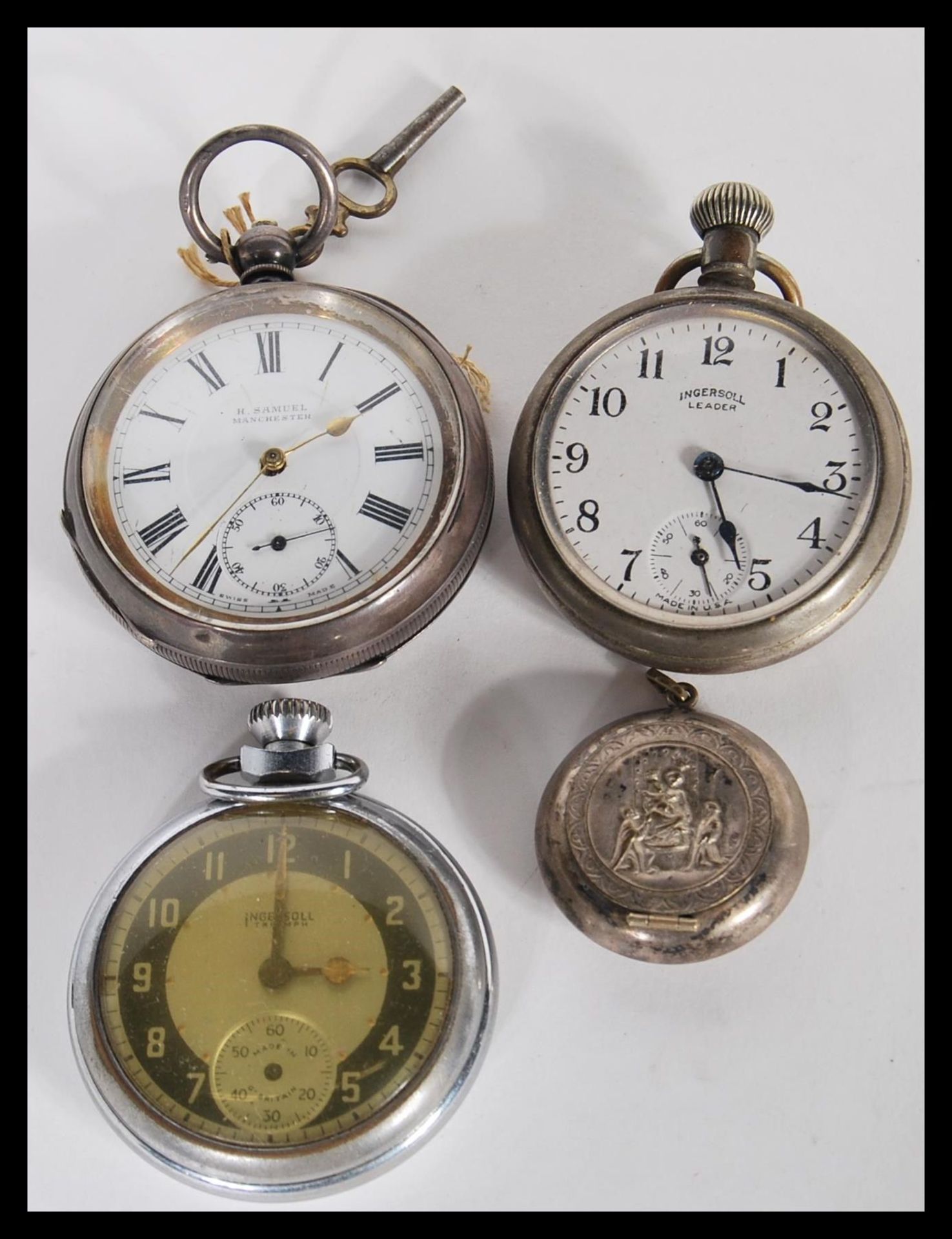 A collection of vintage pocket watches to include a 19th Century Victorian imported silver