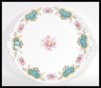 A mid 20th Century Royal Albert bone china cake plate in the Berkeley pattern having transfer