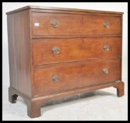 A late 18th / early 19th Century Georgian mahogany chest of drawers consisting of three long