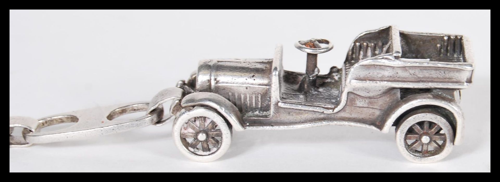 A sterling silver 925 clip pendant in the form of an early 20th Century classic old timer car. - Bild 4 aus 6