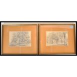 19th Century British School - Two pencil on paper drawings of countryside trees, both signed