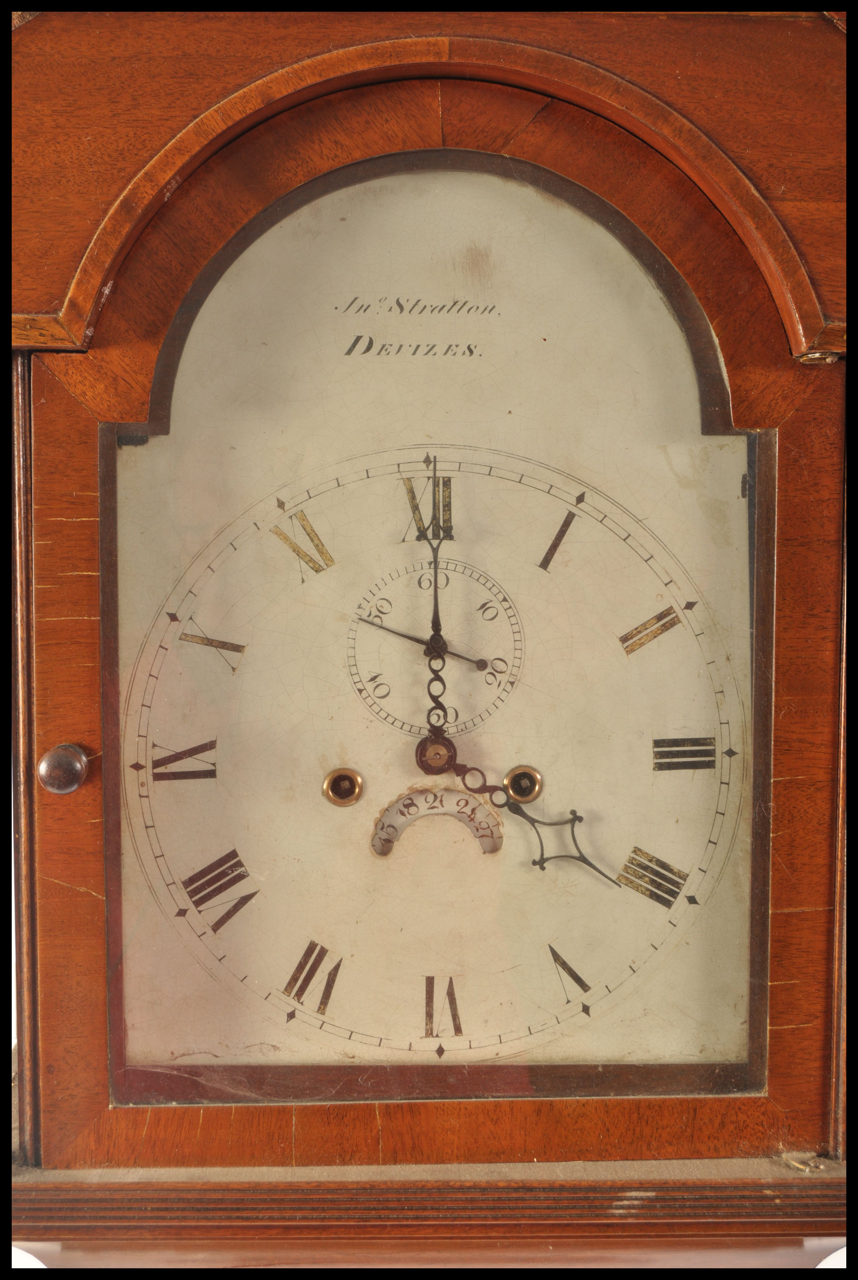 A West Country 19th century George III mahogany longcase clock by John Stratton of Devizes. Plain - Image 2 of 6