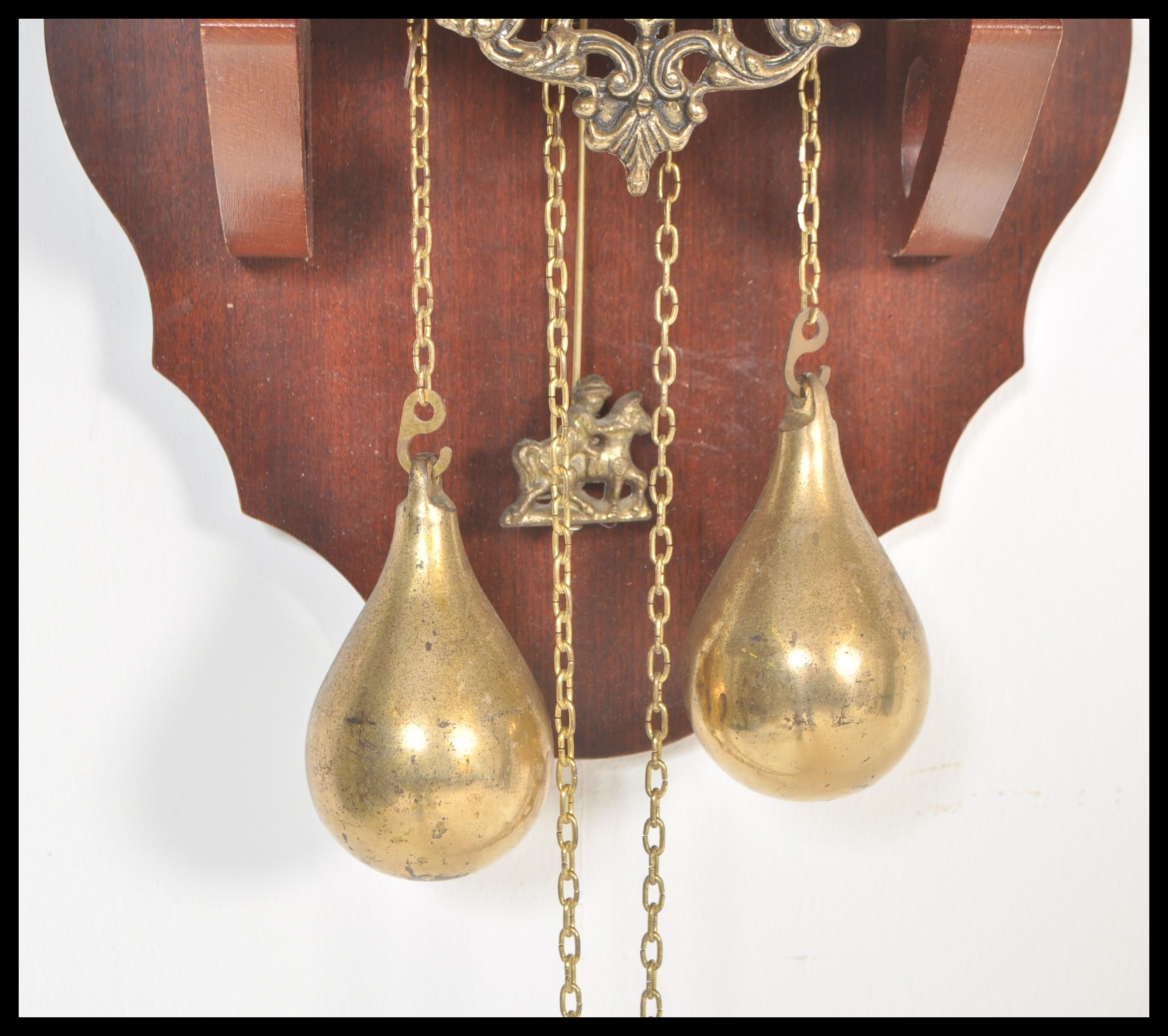 A 20th Century Dutch oak lantern-type Zaanse wall clock, marked around the fret mounts 'Nu Elck - Image 2 of 6