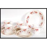 A vintage 20th Century Gainsborough English fine bone china tea service in the manner of Royal
