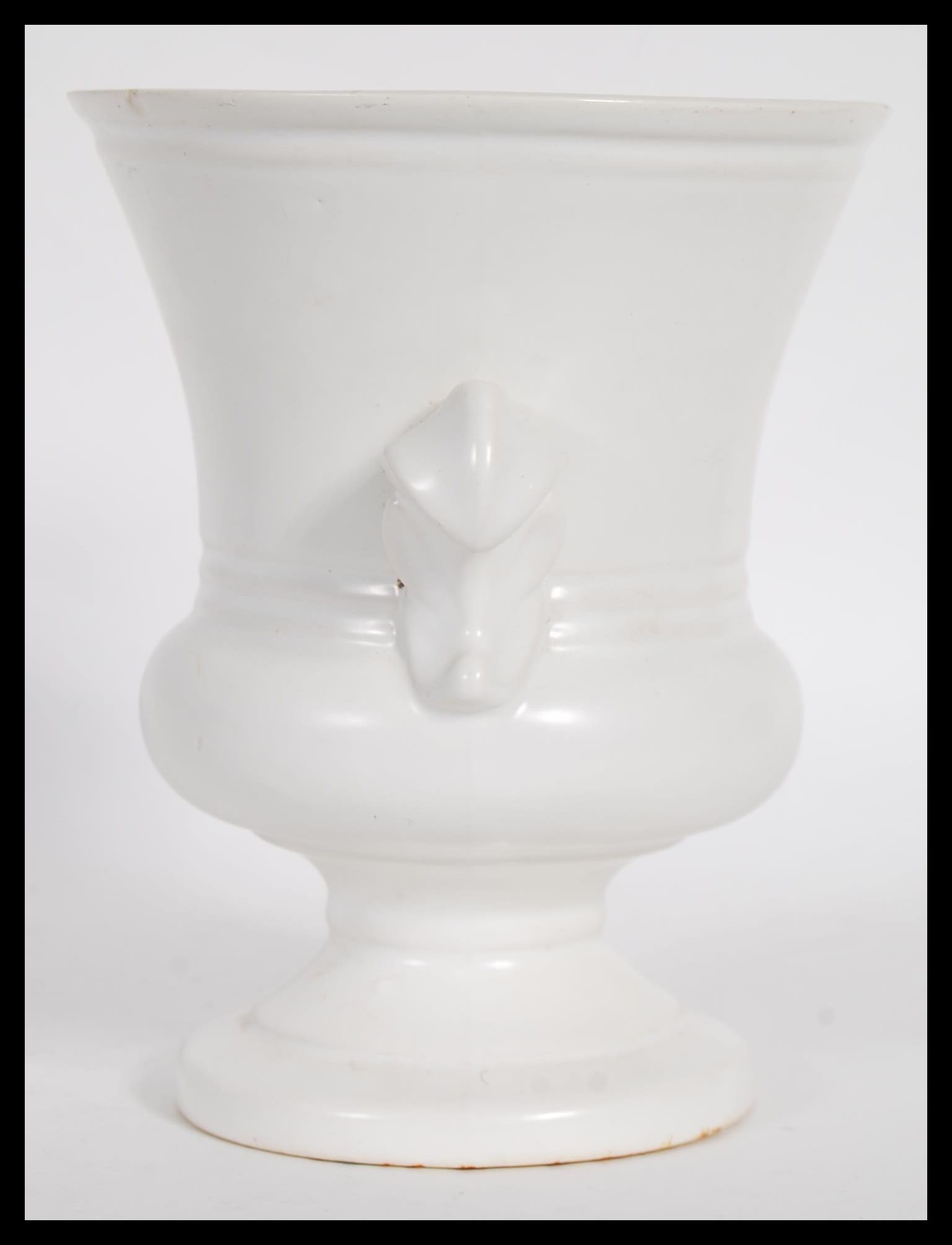 A vintage 20th century cream glazed pottery plant vase / table centerpiece of smaller form, - Image 2 of 4