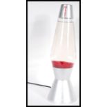 A vintage retro 20th Century Mathmos Astro lava lamp of larger size raised on brushed steel base