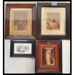 A collection of late 19th Century / early 20th Century framed pictures of small proportions to