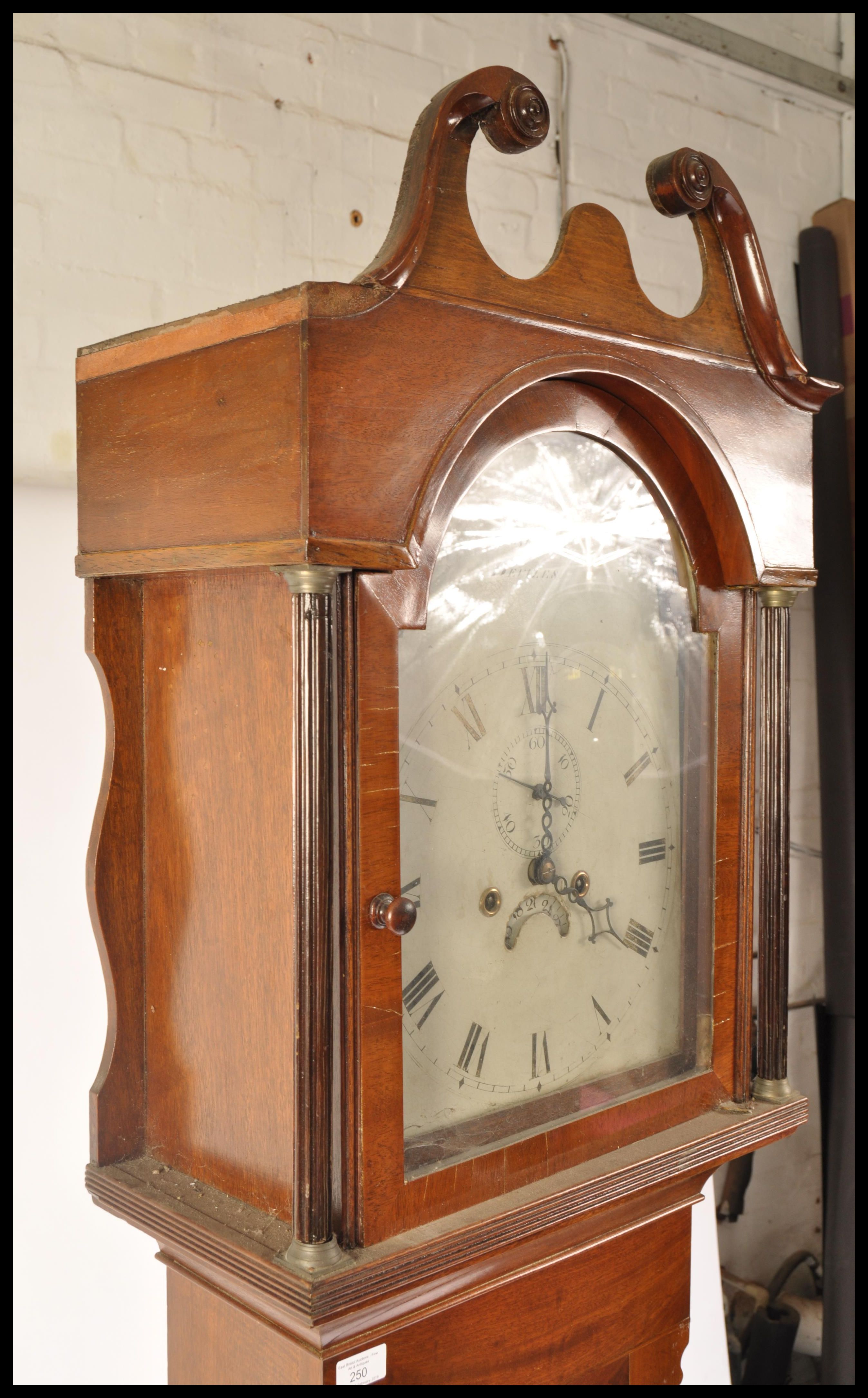 A West Country 19th century George III mahogany longcase clock by John Stratton of Devizes. Plain - Image 4 of 6