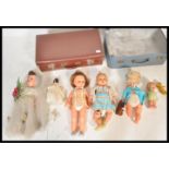 A selection of vintage 20th Century 1960's Children's dolls to include a Bride doll wearing an