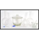 A good collection of retro vintage 20th Century Scientific medical lab glass and instruments to