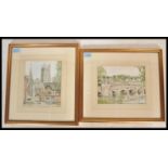 Philip & Glyn Martin Original Watercolour Paintings - Two paintings to include Bradford on Avon by