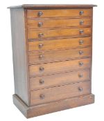 VICTORIAN 19TH CENTURY MAHOGANY 8 DRAWER SPECIMEN CHEST CABINET