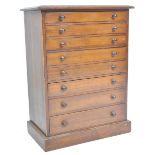 VICTORIAN 19TH CENTURY MAHOGANY 8 DRAWER SPECIMEN CHEST CABINET