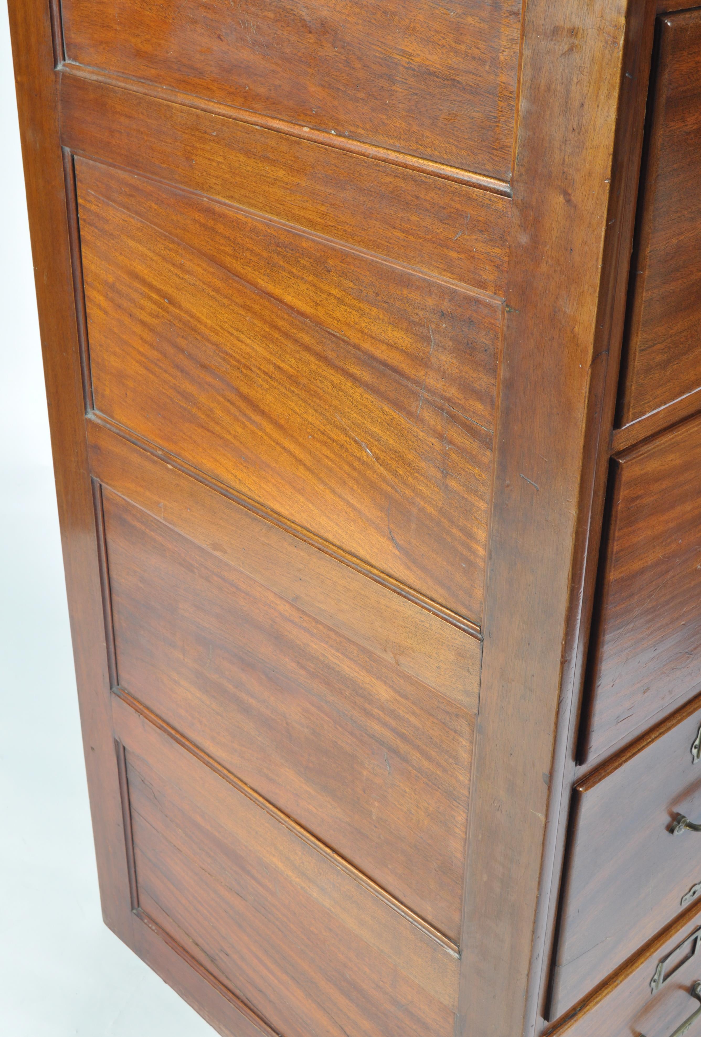 19TH CENTURY ENGLISH OFFICE MAHOGANY FILING PEDESTAL CABINET - Image 4 of 9