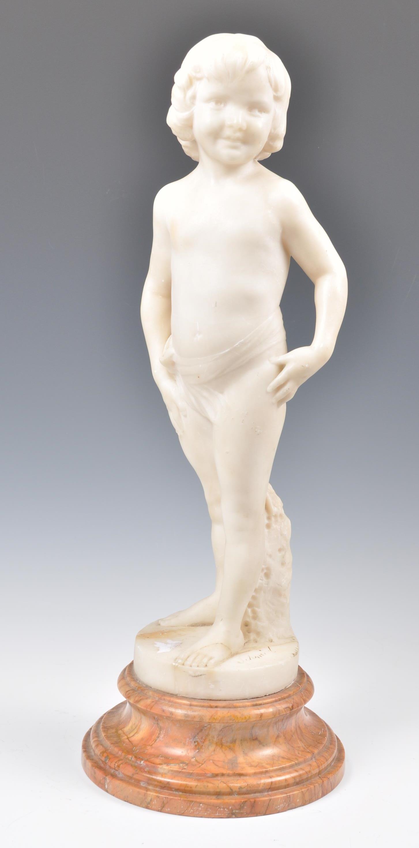 19TH CENTURY ITALIAN GRAND TOUR MARBLE SCULPTURE STATUE OF GIRL