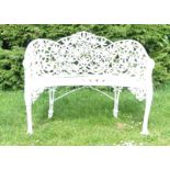 19TH CENTURY COALBROOKDALE PASSION FLOWER GARDEN SEAT BENCH