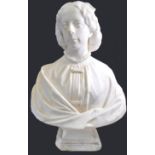 19TH CENTURY ITALIAN MARBLE BUST OF JESSIE WHITE-MARIO