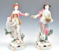 A PAIR OF 19TH CENTURY SAMSON CHELSEA FIGURINES