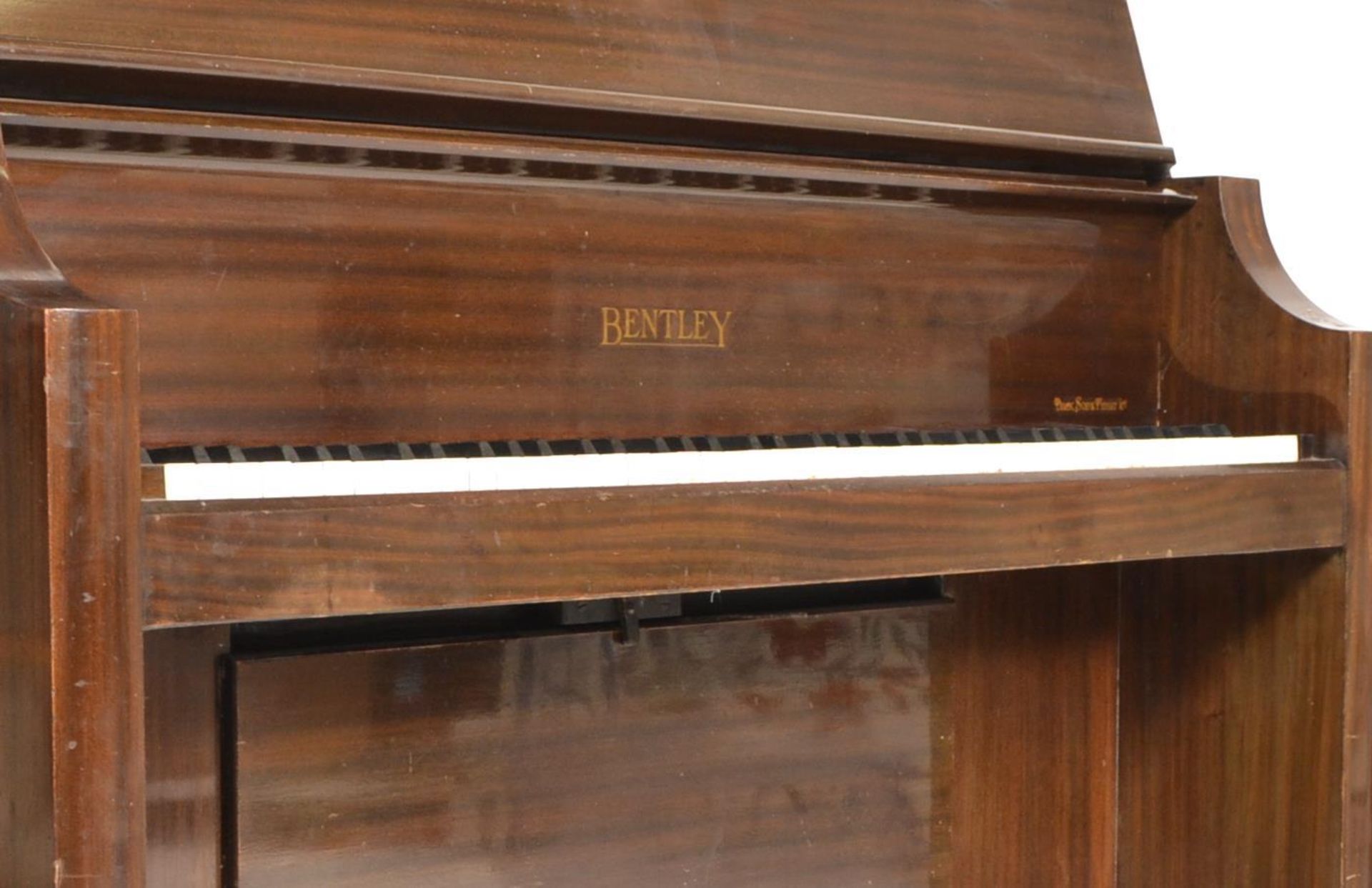 EARLY 20TH CENTURY ART DECO WALNUT BENTLEY BUNGALOW PIANO - Bild 3 aus 12