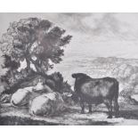 CHARLES FREDERICK TUNNICLIFFE ' THE CHESHIRE PLAIN' ETCHING 43 / 75