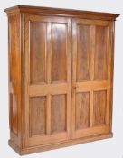 19TH CENTURY HIGH VICTORIAN SOLID WALNUT DOUBLE WARDROBE.