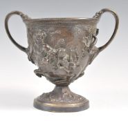 EARLY 19TH CENTURY BRONZE CLASSICAL CHERUB AND CENTAUR CHALICE