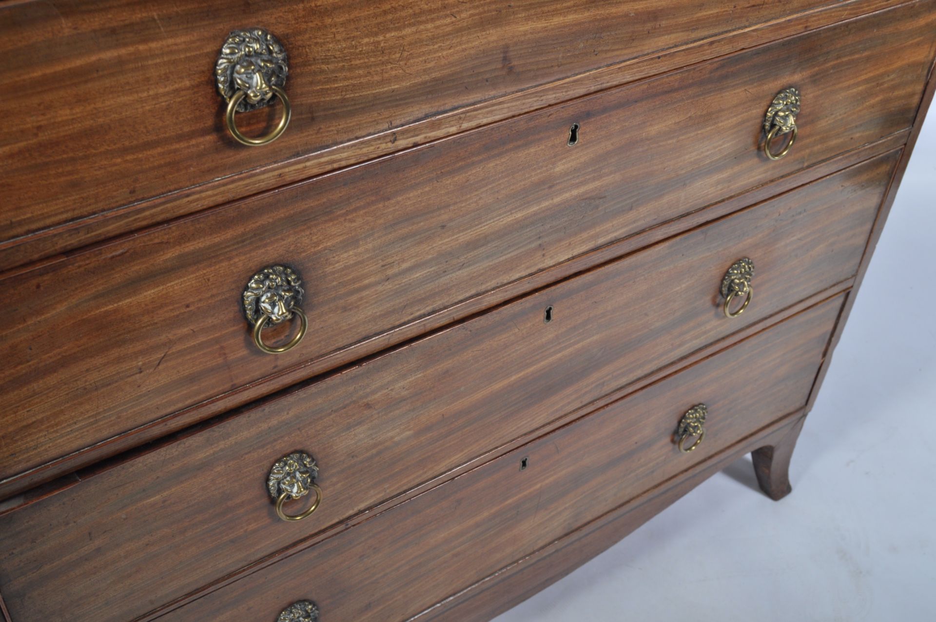 19TH CENTURY GEORGE III MAHOGANY BOOKCASE ON CHEST OF DRAWERS - Bild 8 aus 8