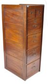 19TH CENTURY ENGLISH OFFICE MAHOGANY FILING PEDESTAL CABINET