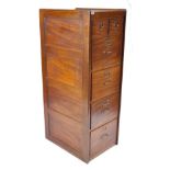 19TH CENTURY ENGLISH OFFICE MAHOGANY FILING PEDESTAL CABINET