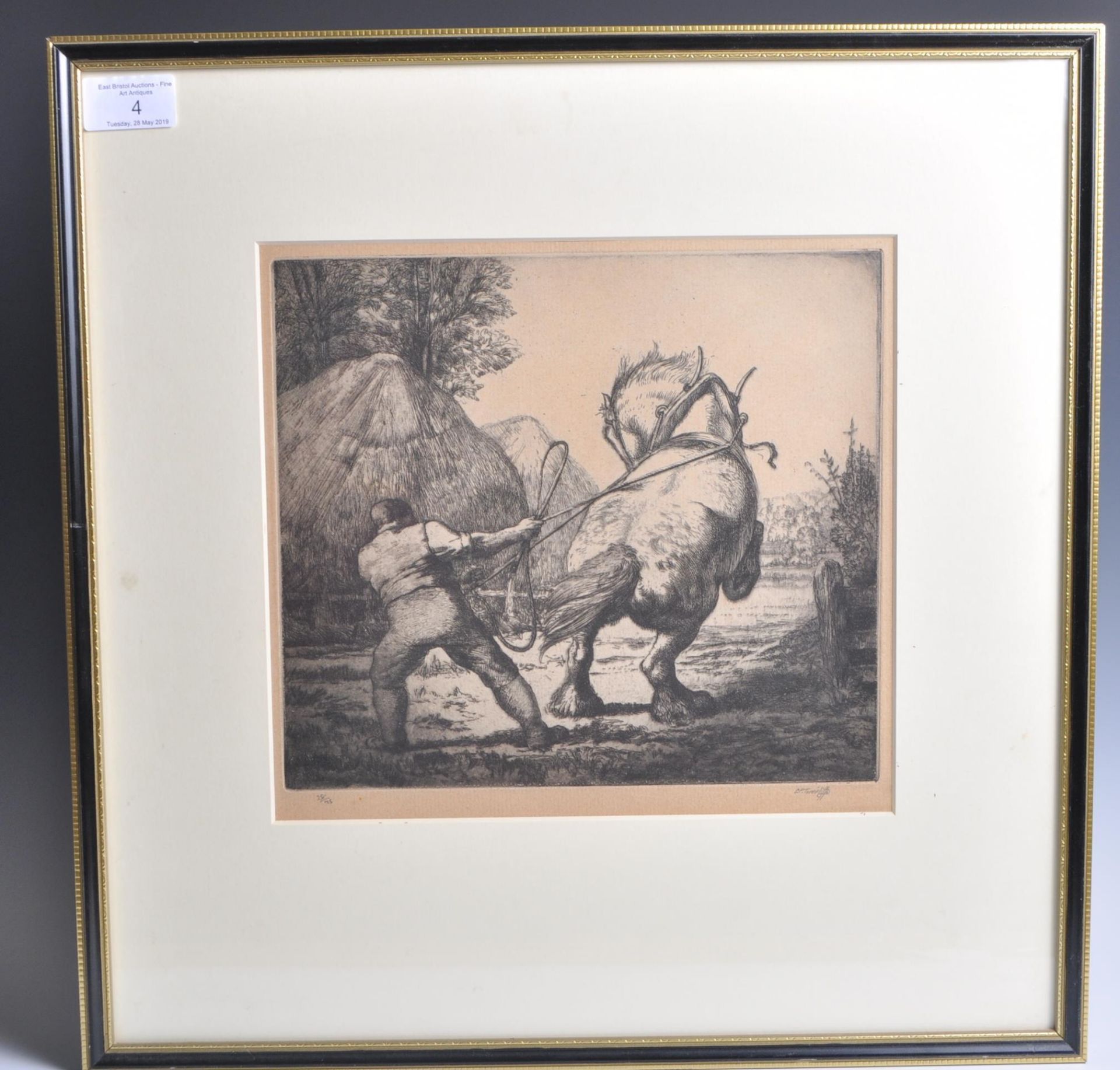 CHARLES FREDERICK TUNNICLIFFE ' THE COLT '' ETCHING 28 / 75 - Bild 2 aus 5