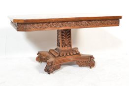 19TH CENTURY BURMESE CARVED OCTAGONAL OCCASIONAL TABLE