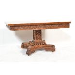 19TH CENTURY BURMESE CARVED OCTAGONAL OCCASIONAL TABLE