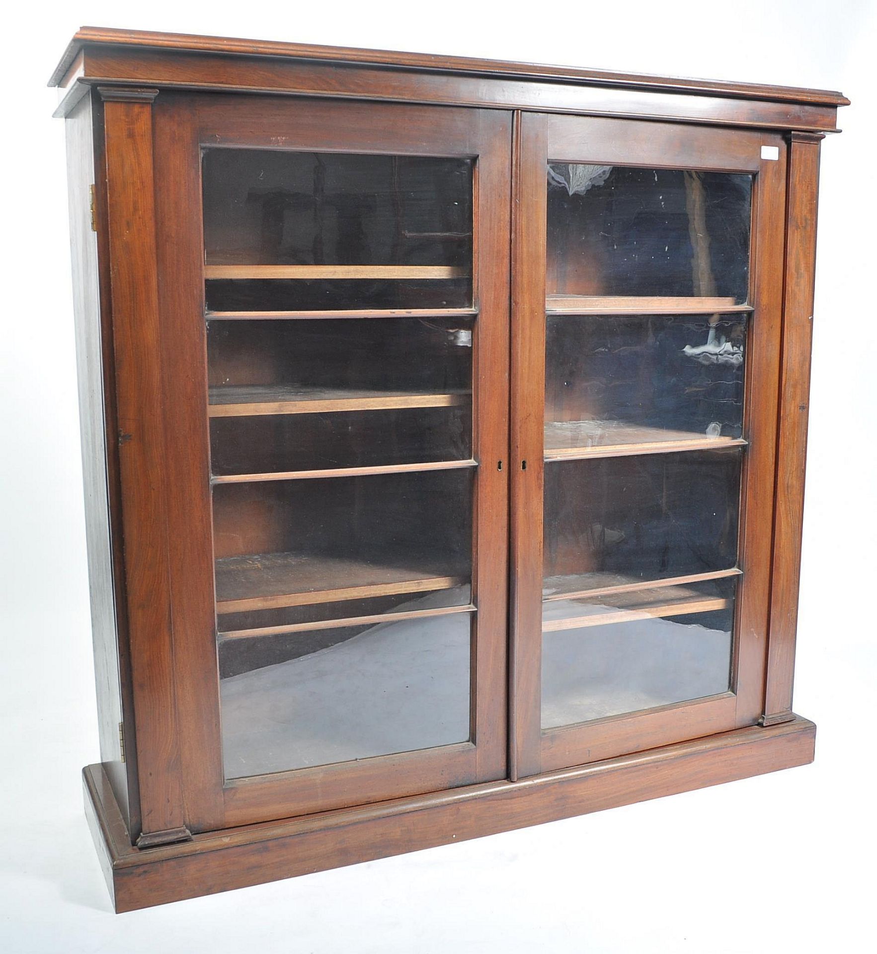 LARGE MAHOGANY 19TH CENTURY VICTORIAN LIBRARY BOOKCASE CABINET