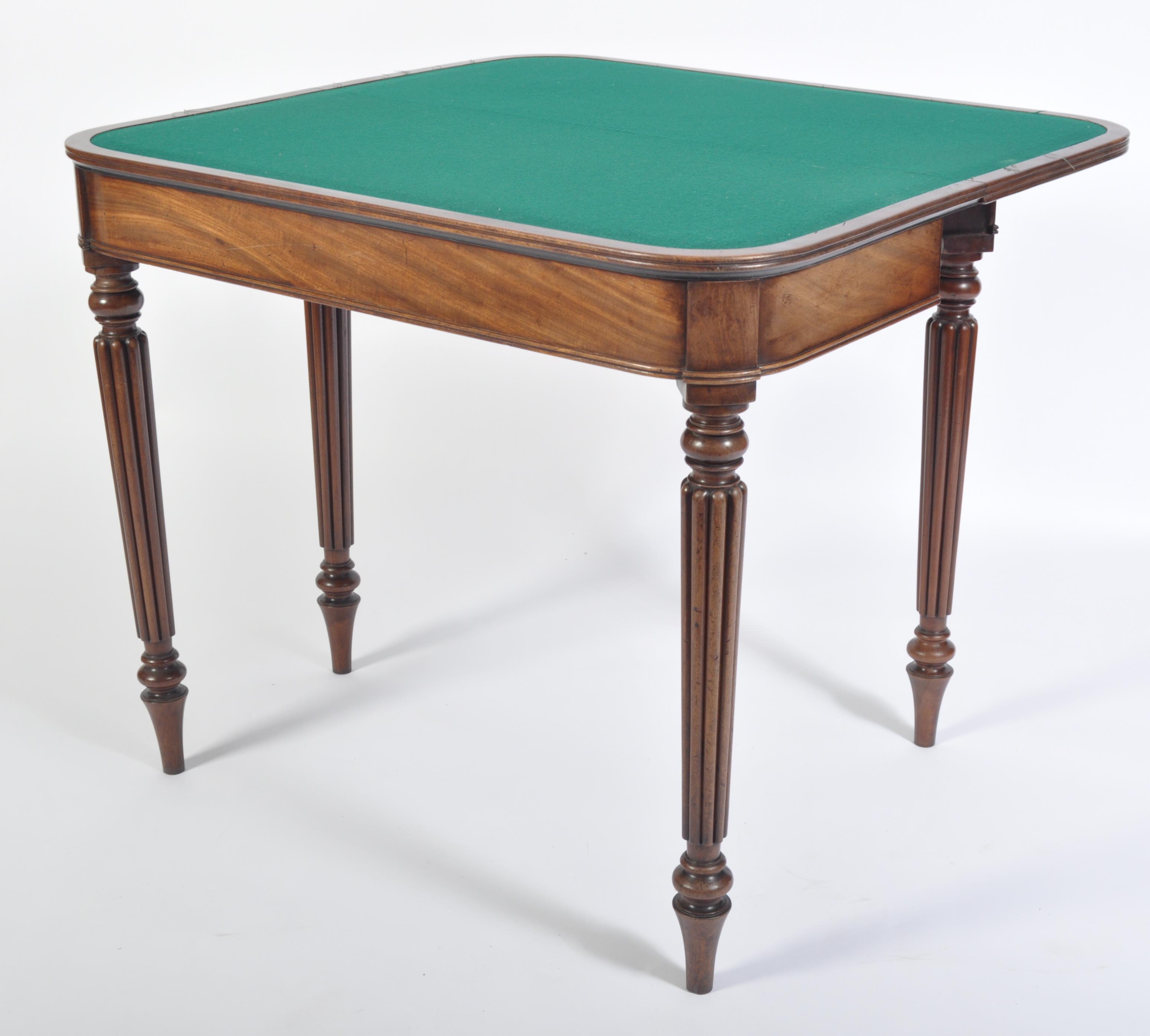 GEORGE III MAHOGANY GILLOWS OF LANCASTER MAHOGANY CARD TABLE - Image 6 of 7