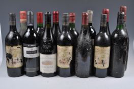 A COLLECTION OF 14 ASSORTED BOTTLES OF RED WINE.