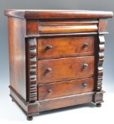 19TH CENTURY VICTORIAN APPRENTICE PIECE CHEST OF DRAWERS