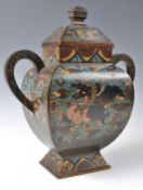 AN 18TH/19TH CENTURY CHINESE CLOISONNE VASE AND COVER