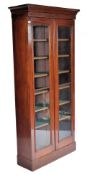 HIGH VICTORIAN 19TH CENTURY TALL MAHOGANY LIBRARY BOOKCASE CABINET