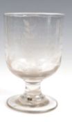EARLY 19TH CENTURY ETCHED WINE GLASS WITH POEM BY BERANGER