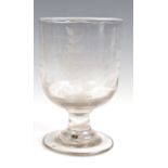 EARLY 19TH CENTURY ETCHED WINE GLASS WITH POEM BY BERANGER