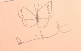 DAMIEN HIRST ENGLISH CONTEMPORARY BUTTERFLY SKETCH