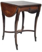 BELIEVED EDWARDS & ROBERTS ROSEWOOD MARQUETRY INLAID TABLE