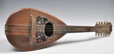 19TH CENTURY ITALIAN 10 STRING MANDOLIN BY UMBERTO CECCHERINI