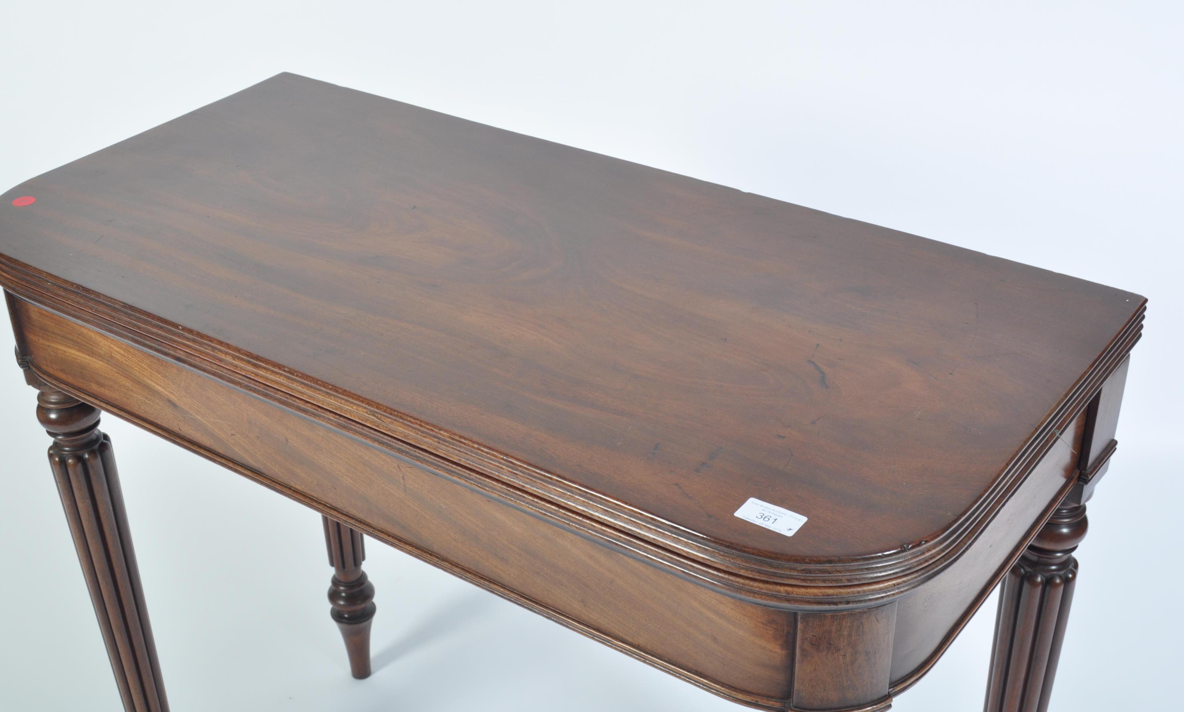 GEORGE III MAHOGANY GILLOWS OF LANCASTER MAHOGANY CARD TABLE - Image 2 of 7