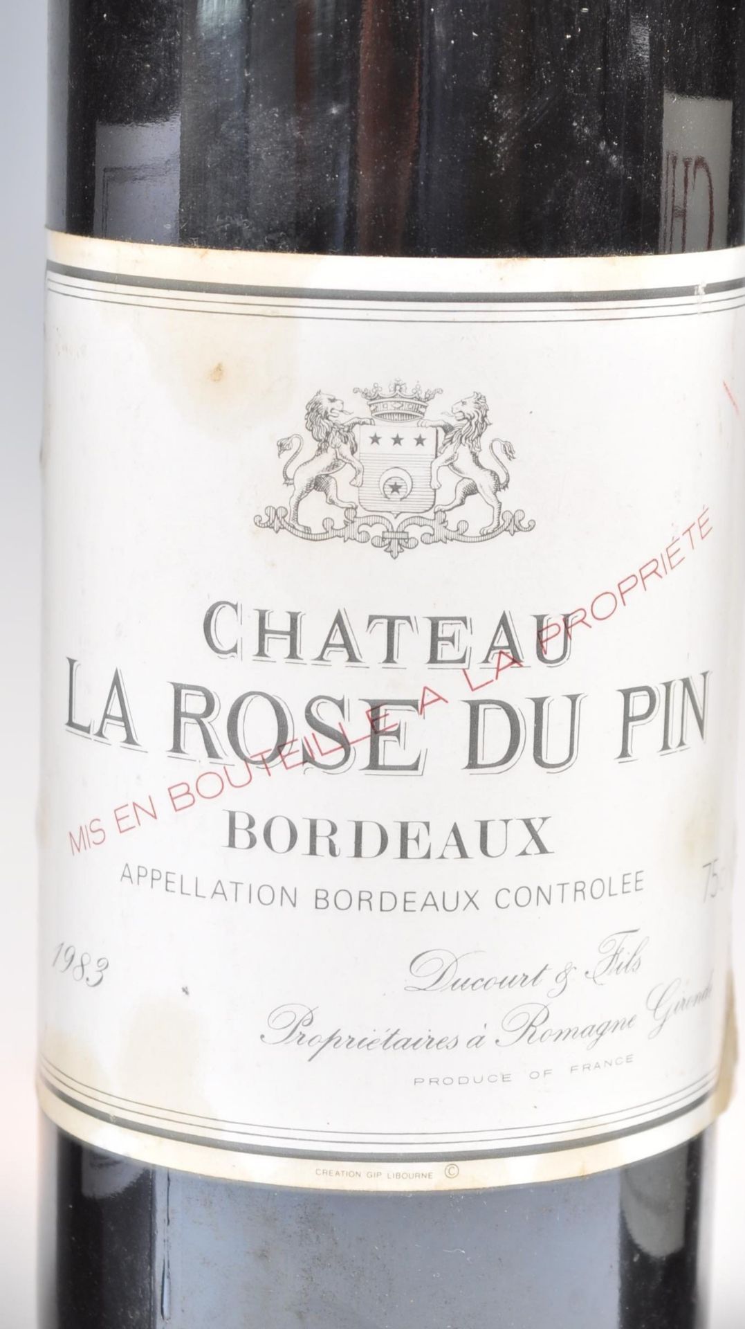 1983 CHATEAU LAE ROSE DU PIN- BORDEAUX 75CL ( & 2 OTHERS ) - Bild 2 aus 3