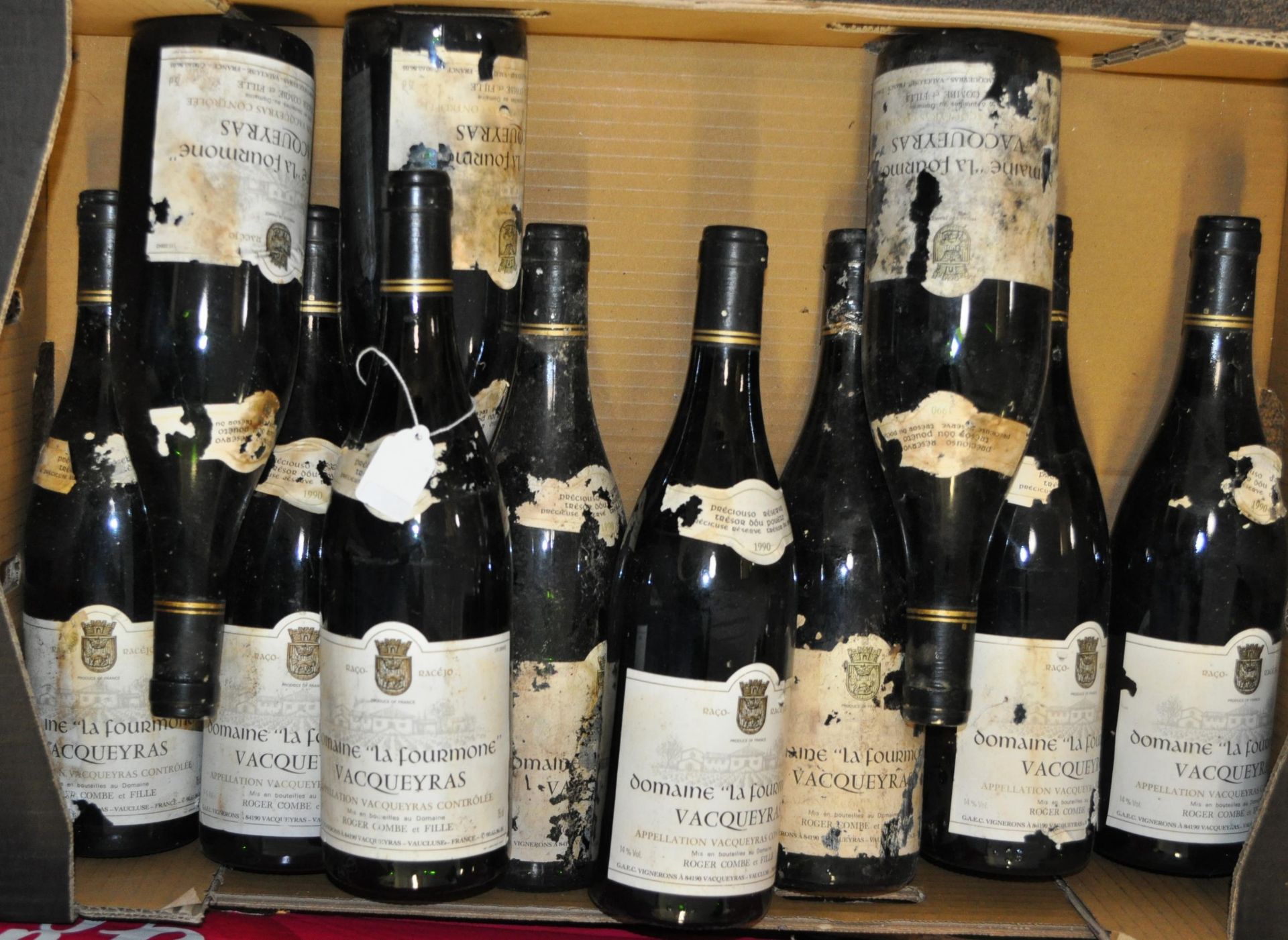 11 BOTTLES 1990 DOMAINE LA FOURMONE VACQUEYRAS ROG - Bild 4 aus 5