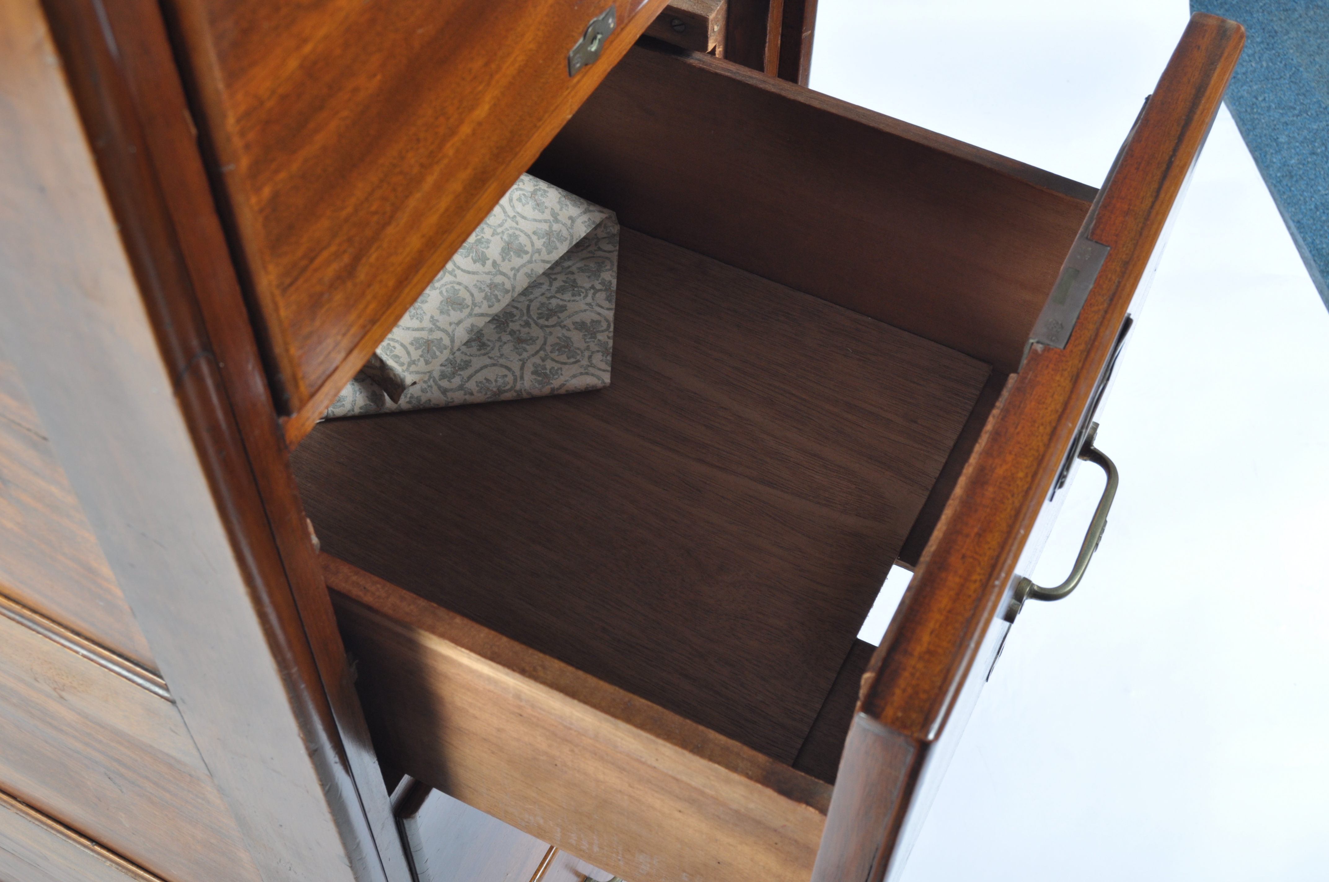 19TH CENTURY ENGLISH OFFICE MAHOGANY FILING PEDESTAL CABINET - Image 9 of 9