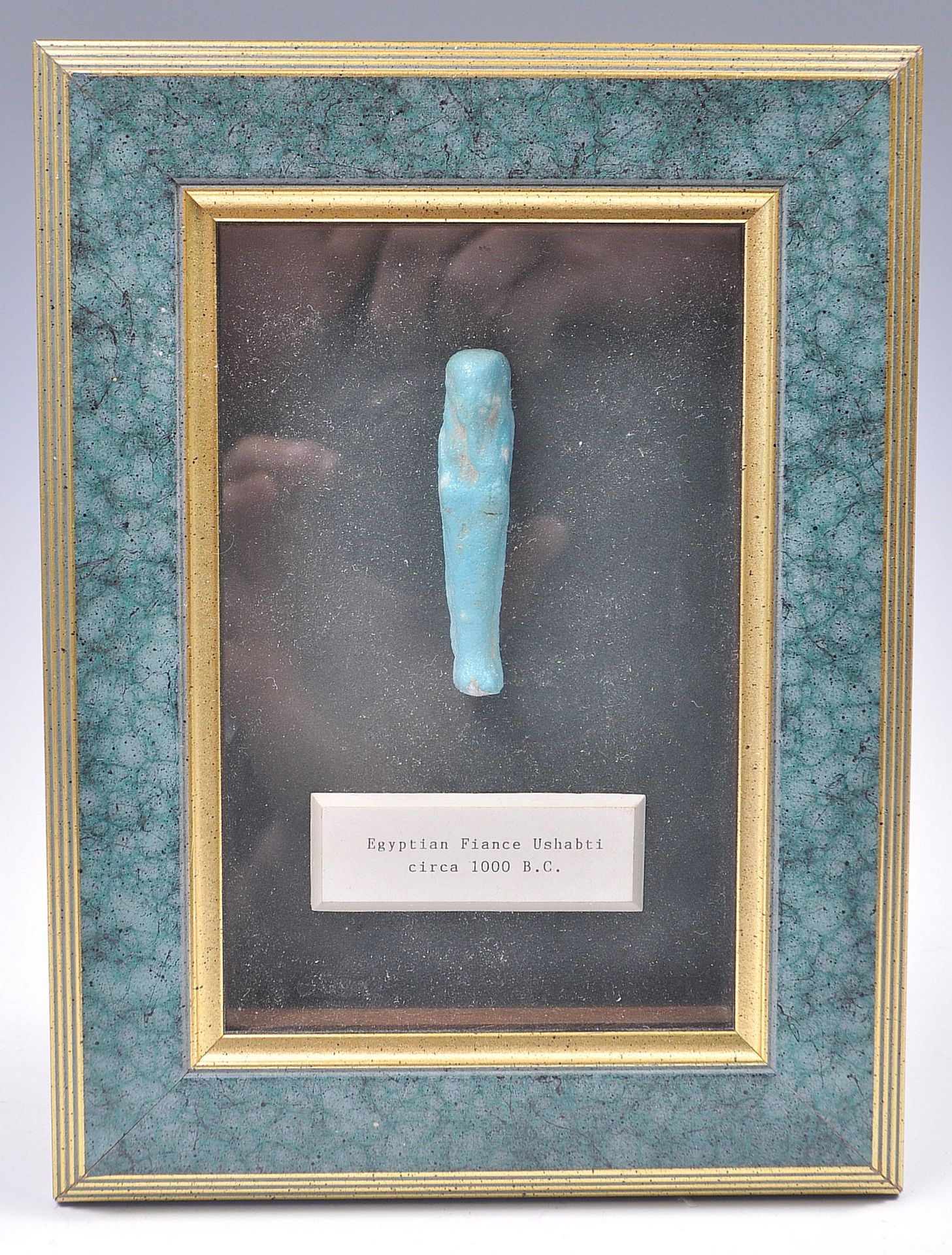 ANCIENT EGYPTIAN FAIENCE USHABTI CIRCA 1000 BC