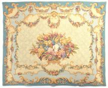 A 19TH CENTURY FRENCH NEEDLEWORK EMBROIDERY WALL HANGING.